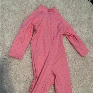 Kortni Jeane Mini rash guard pink hearts